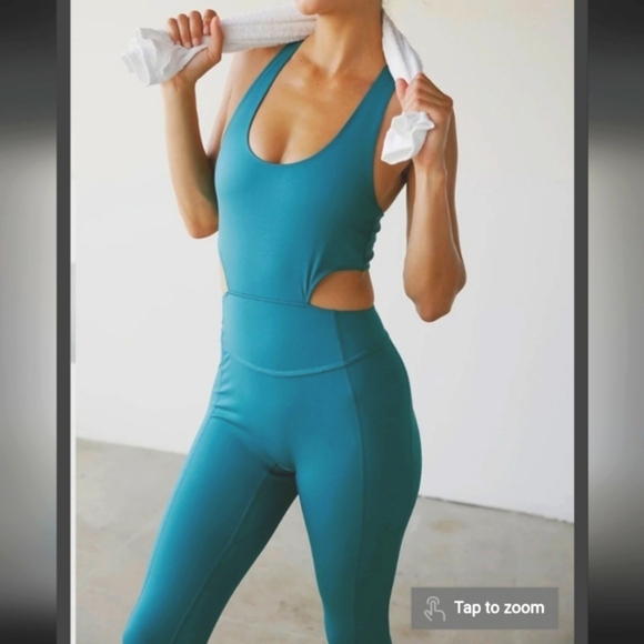 Free People Pants - New FREE PEOPLE MOVEMENT BACK IT UP ONESIE Pacific small Petit